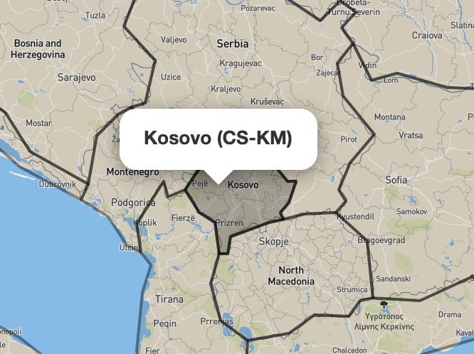 Kosovo Country Code OSM Help