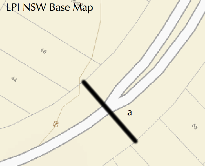 LPI NSW Base Map, Birriga Road NSW